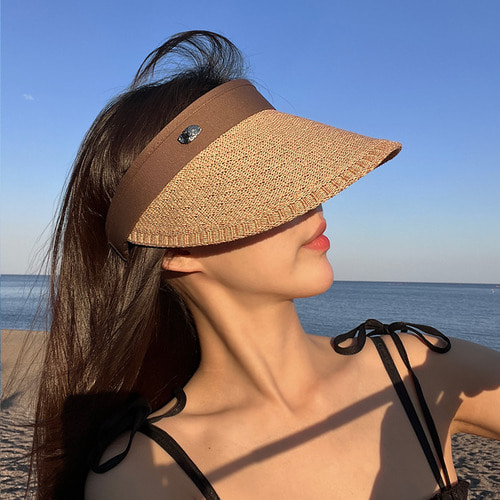 국내생산 햇빛 자외선 차단 여자 바캉스 예쁜 썬캡 모자 (4 Color)