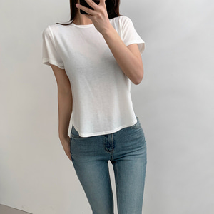 편하게입기좋은 무지 베이직 기본 루즈핏 여자 반팔 티셔츠 (6 Color)